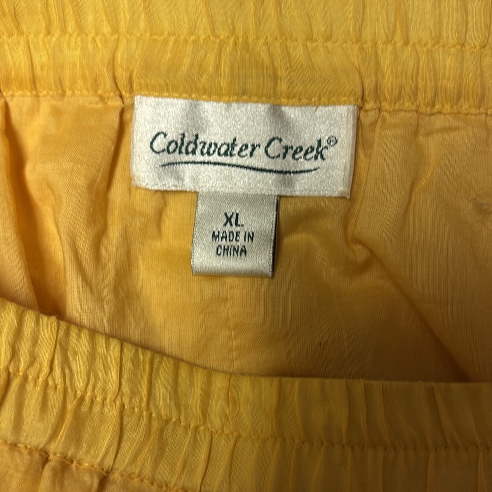 Coldwater Creek Broomstick Skirt in Yellow Size XL - Picture 4 of 5